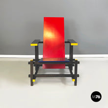 Load image into Gallery viewer, Armchair Red and Blue by Gerrit Thomas Rietveld for Cassina, 1971