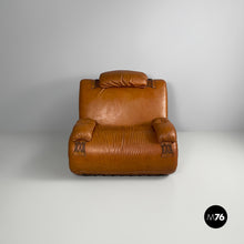 将图片加载到图库查看器,Brown leather armchairs, 1970s