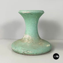 Load image into Gallery viewer, Pot holder in aqua green concrete, 1950s
