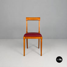Carica l'immagine nel visualizzatore di Gallery, Wooden chairs with burgundy sky, 1940s