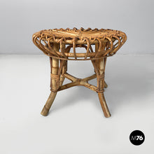 Carica l'immagine nel visualizzatore di Gallery, Stool in rattan, 1960s