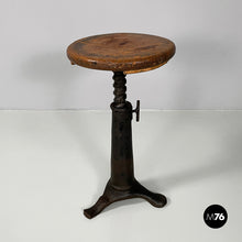 Load image into Gallery viewer, Stool in cast iron and wood, 1930s