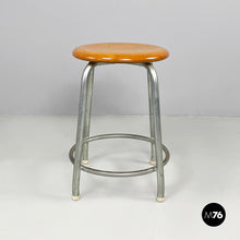 Charger l'image dans la galerie, Wooden and metal stool by Embru, 1960s