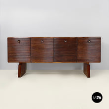 画像をギャラリービューアに読み込む, Wooden sideboard with four doors by Gio Ponti, 1940s
