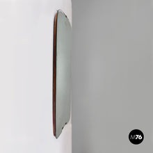 画像をギャラリービューアに読み込む, Full-length wall mirror with brass and glass details, 1940s