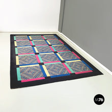 Load image into Gallery viewer, Black wool carpet by Missoni, 1990s