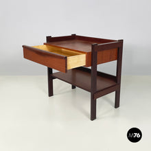画像をギャラリービューアに読み込む, Wooden coffee table with shelves and drawer, 1960s