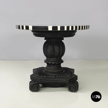 画像をギャラリービューアに読み込む, Coffee table in cast iron, black and white marble, early 1900s