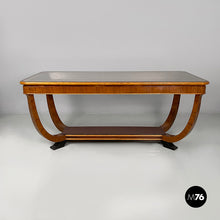 画像をギャラリービューアに読み込む, Dining table in wood and glass, 1930s