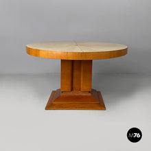 Carica l'immagine nel visualizzatore di Gallery, Wooden and parchment dining table, 1930s