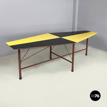 画像をギャラリービューアに読み込む, Dining table in wood, formica and iron, 1950s