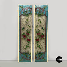Load image into Gallery viewer, Roses stained-glass windows, 1910s