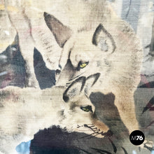 Load image into Gallery viewer, Silk tapestry with 5 foxes in bamboo forest, mid 1700s