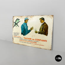 将图片加载到图库查看器,Rectangular metal sign, 1950s