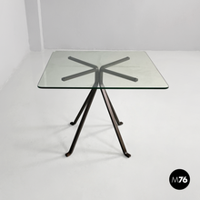 画像をギャラリービューアに読み込む, Coffee table in metal and glass Cuginetto by Enzo Mari for Driade, 1970s