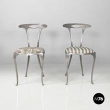 画像をギャラリービューアに読み込む, Metal and fabric chairs by Palladio, 1950s