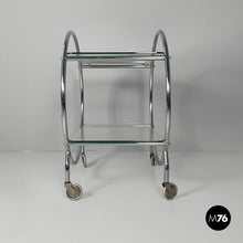 画像をギャラリービューアに読み込む, Cart in steel and glass, 1970s