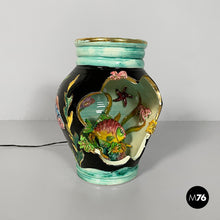 将图片加载到图库查看器,Glazed ceramic table lamp, 1950s