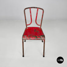 画像をギャラリービューアに読み込む, Red metal chairs, 1940s