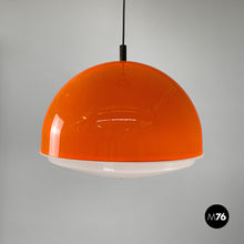 Load image into Gallery viewer, Orange plastic chandelier, 1970s