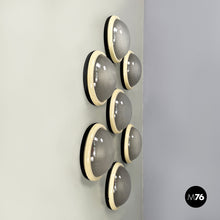 画像をギャラリービューアに読み込む, Wall lamps with molded glass and plastic, 1970s