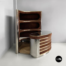 画像をギャラリービューアに読み込む, Bar cabinet with stools by Willy Rizzo, 1970s