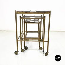 将图片加载到图库查看器,Brass and glass carts, 1960s