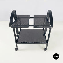 Charger l'image dans la galerie, Cart in black perforated metal, 1980s