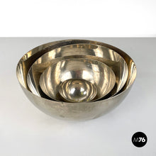 画像をギャラリービューアに読み込む, Metal hemisphere serving bowls by Danese, 1970s