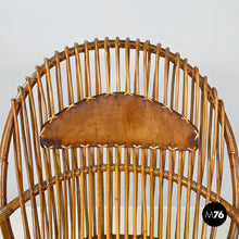 画像をギャラリービューアに読み込む, Rattan armchair Tre Cerchi by Tito Agnoli for Bonacina, 1960s