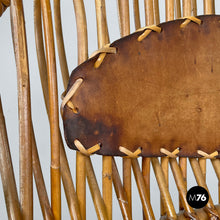 画像をギャラリービューアに読み込む, Rattan armchair Tre Cerchi by Tito Agnoli for Bonacina, 1960s