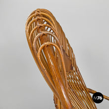 画像をギャラリービューアに読み込む, Rattan armchair Tre Cerchi by Tito Agnoli for Bonacina, 1960s