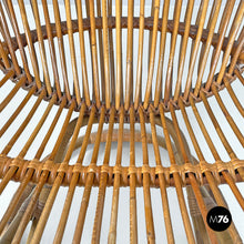 画像をギャラリービューアに読み込む, Rattan armchair Tre Cerchi by Tito Agnoli for Bonacina, 1960s