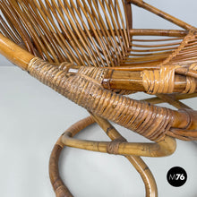 画像をギャラリービューアに読み込む, Rattan armchair Tre Cerchi by Tito Agnoli for Bonacina, 1960s