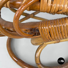 画像をギャラリービューアに読み込む, Rattan armchair Tre Cerchi by Tito Agnoli for Bonacina, 1960s