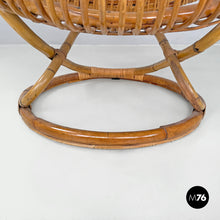 画像をギャラリービューアに読み込む, Rattan armchair Tre Cerchi by Tito Agnoli for Bonacina, 1960s