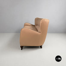 Charger l'image dans la galerie, Pink beige silk sofa, 1940s