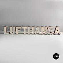 Load image into Gallery viewer, Sign Lufthansa in white plexiglass, 1970s