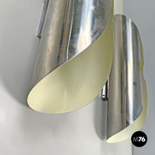 画像をギャラリービューアに読み込む, Cylindrical wall lamps in chromed metal, 1970s