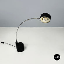 画像をギャラリービューアに読み込む, Adjustable table lamp in black metal, 1980s
