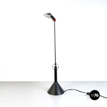 Load image into Gallery viewer, Adjustable black metal table lamp, 1980s