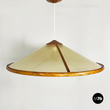 画像をギャラリービューアに読み込む, Fiberglass and wood chandelier by Giovanni Offredi for MC Selvini, 1970s
