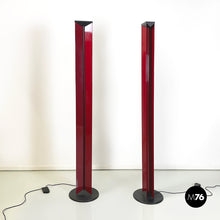 画像をギャラリービューアに読み込む, Floor lamps in red metal by Relco, 1990s