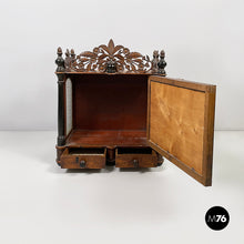 Load image into Gallery viewer, Wooden table or wall cabinet with mirror, 1930s