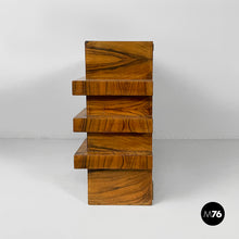 Load image into Gallery viewer, Wooden and metal table clock, 1930s