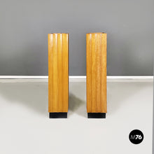Charger l'image dans la galerie, Wooden square pedestals with wavy profile, 1960s