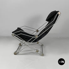 将图片加载到图库查看器,Armchair in faux leather and steel, 1970s