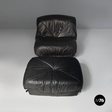 Load image into Gallery viewer, Armchair and pouf Patate by Airborne, 1970s