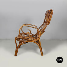 Load image into Gallery viewer, Armchairs with armrest in rattan, 1960s