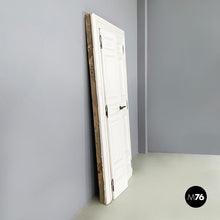 画像をギャラリービューアに読み込む, Double swing door entirely in white wood, early 1900s